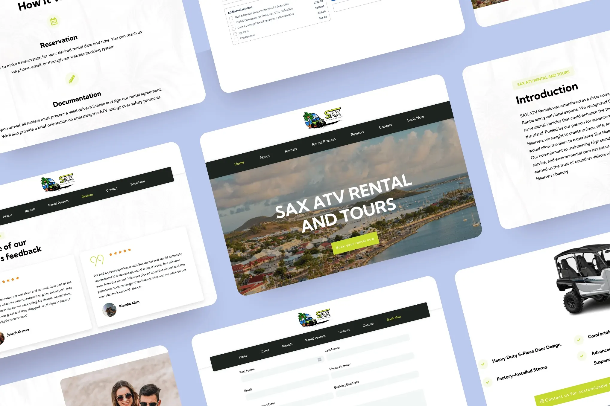 SAX ATV Rentals & Tours website